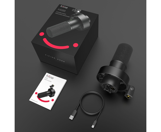 Студійний динамічний XLR/USB мікрофон FIFINE K688