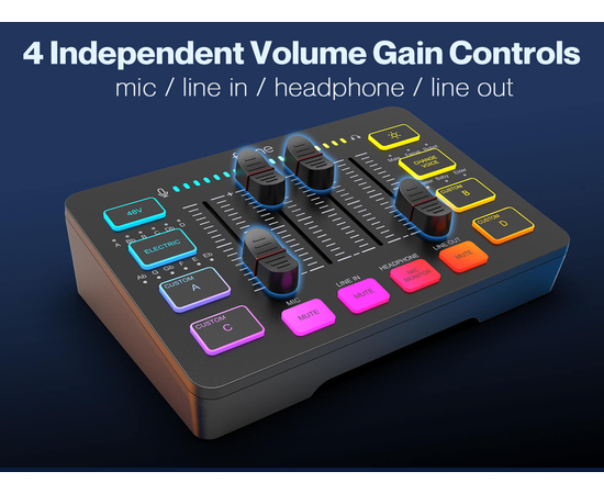 Аудіоінтерфейс / мікшер FIFINE SC3