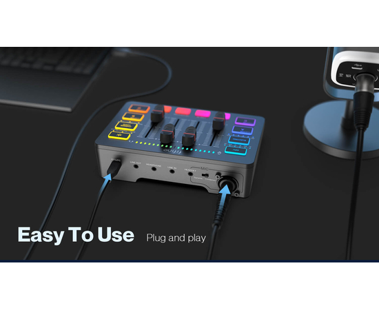 Аудіоінтерфейс / мікшер FIFINE SC3