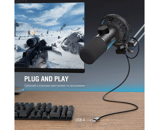 Студийный динамический USB-микрофон FIFINE K658