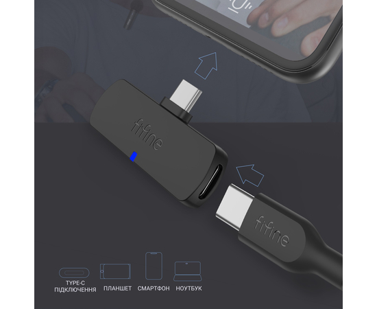 Радіосистема для смартфона з петличним мікрофоном FIFINE M6