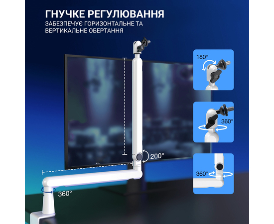 Студійний динамічний XLR/USB мікрофон з пантографом FIFINE TAM8W