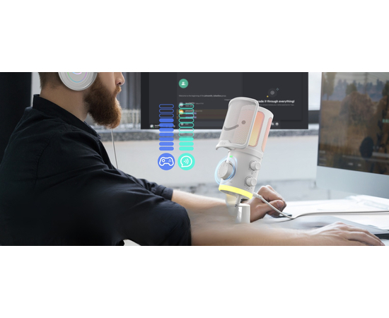 Студійний конденсаторний USB-мікрофон FIFINE AM6W