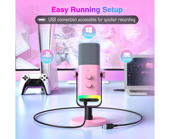 Студійний динамічний XLR/USB мікрофон FIFINE AM8P