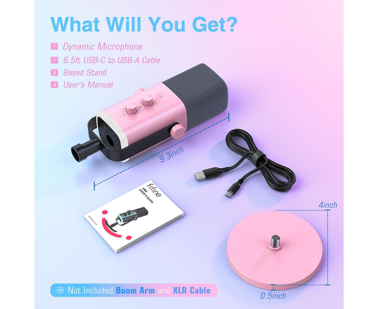 Студійний динамічний XLR/USB мікрофон FIFINE AM8P