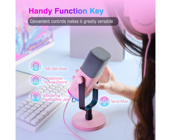 Студійний динамічний XLR/USB мікрофон FIFINE AM8P