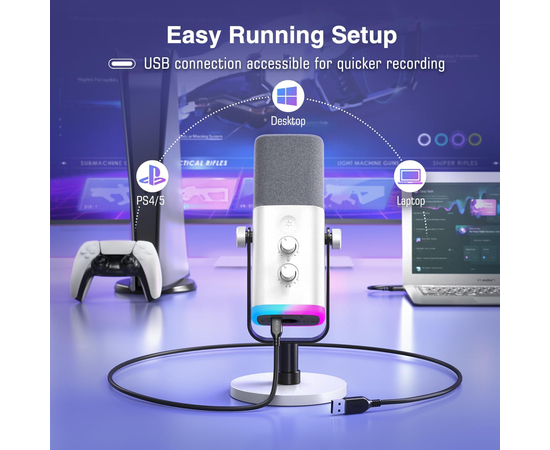 Студійний динамічний XLR/USB мікрофон FIFINE AM8W