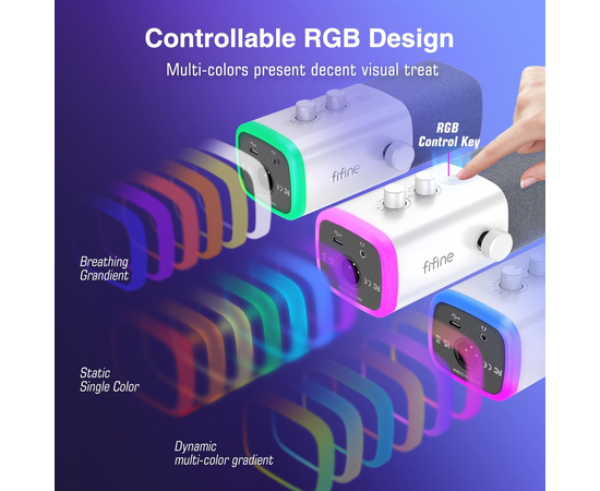 Студійний динамічний XLR/USB мікрофон FIFINE AM8W