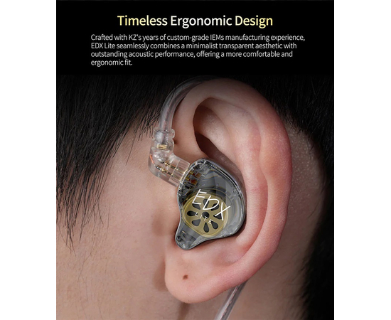 Наушники KZ Audio EDX Lite MIC GRAY