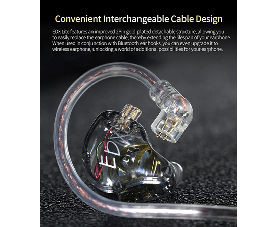 Наушники KZ Audio EDX Lite MIC GRAY