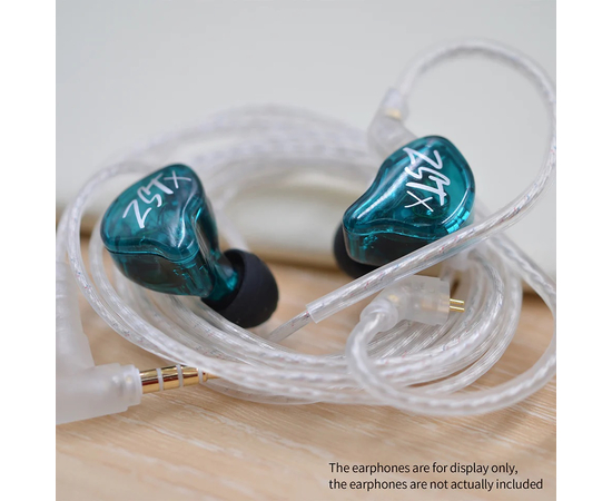 Кабель для навушників з мікрофоном KZ Audio Standard SILVER Cable MIC