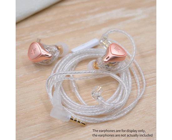 Кабель для навушників з мікрофоном KZ Audio Standard SILVER Cable MIC