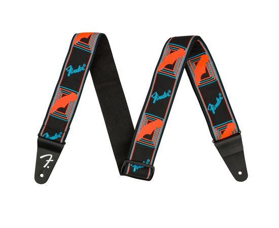Ремінь гітарний FENDER STRAP 2" NEON MONOGRAMMED BLUE ORANGE - 158213 за 0 грн. | 4Club