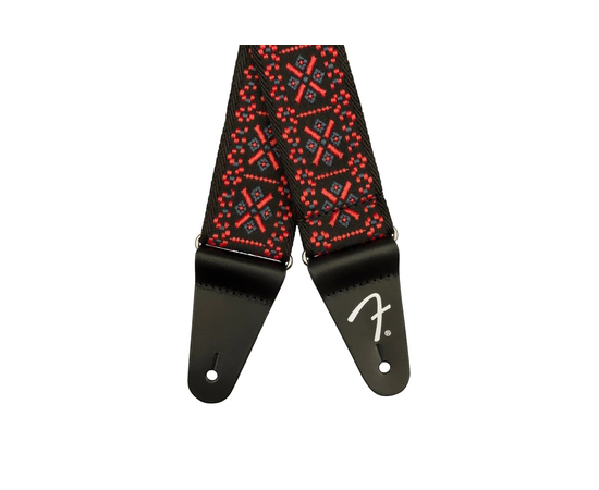 Ремень гитарный FENDER STRAP 2" PASADENA WOVEN LATTICE RED