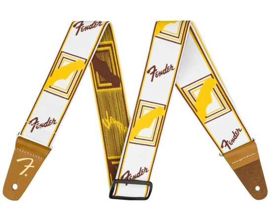 Гітарний ремінь FENDER STRAP 2" WEIGHLESS MONOGRAMMED WHITE/BROWN/YELLOW - 158093 за 0 грн. | 4Club