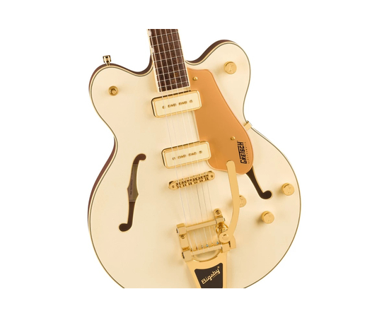 Гитара полуакустическая GRETSCH ELECTROMATIC PRISTINE LTD CENTER BLOCK DOUBLE-CUT WITH BIGSBY WHITE GOLD