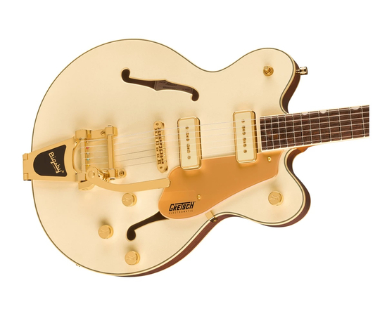 Гитара полуакустическая GRETSCH ELECTROMATIC PRISTINE LTD CENTER BLOCK DOUBLE-CUT WITH BIGSBY WHITE GOLD