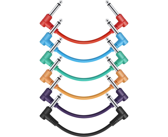 Гитарный патч-кабель (6 шт.) Donner Music 6 Inch Guitar Patch Cable Colored cable 6-Pack EC2009 - 158269 за 395 грн. | 4Club