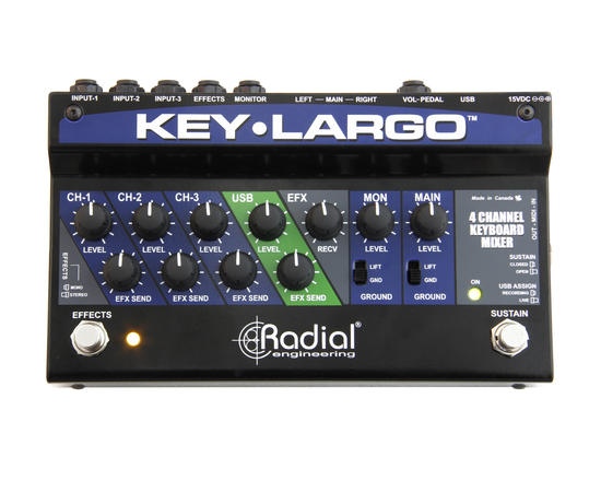 Микшер для клавиатур / аудиоинтерфейс Radial Key-Largo