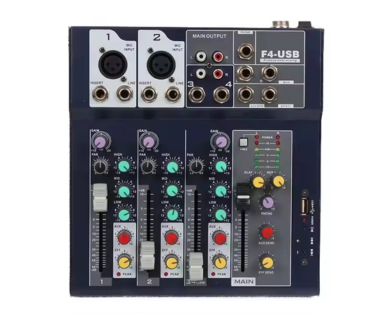 Міні мікшерний пульт F4-USB - 159674 за 3443 грн. | 4Club