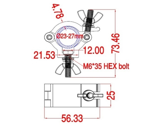 Струбцина для крепления 225P125-DM6D