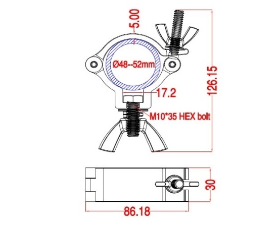Струбцина для крепления 259B130ZY-DM10D