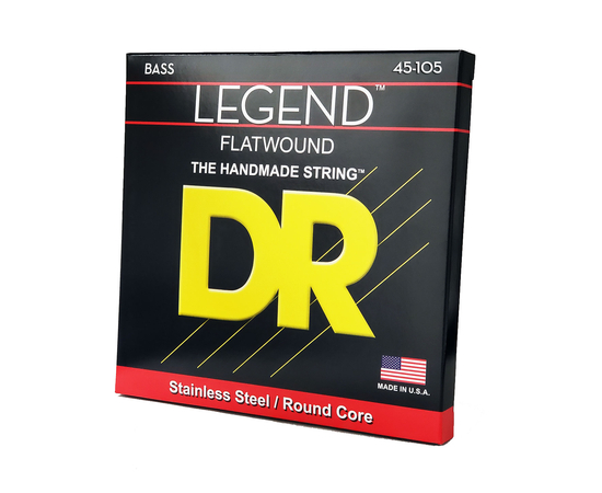 Струны для бас-гитары (4 шт.) DR Strings LEGEND Flatwound Bass - Medium (45-105)