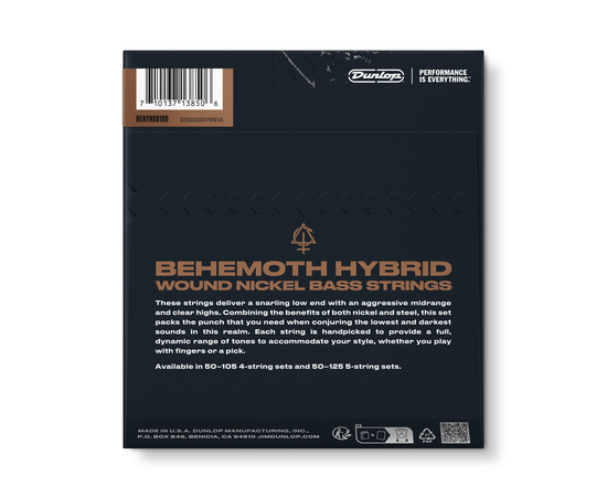 Струны для бас-гитары Dunlop BEHYN50105 Behemoth Hybrid Nickel