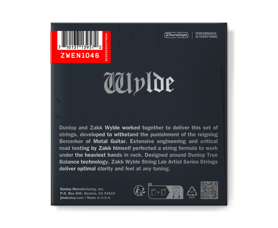 Струни для електрогітари Dunlop ZWEN1046 Zakk Wylde Nickel Wound