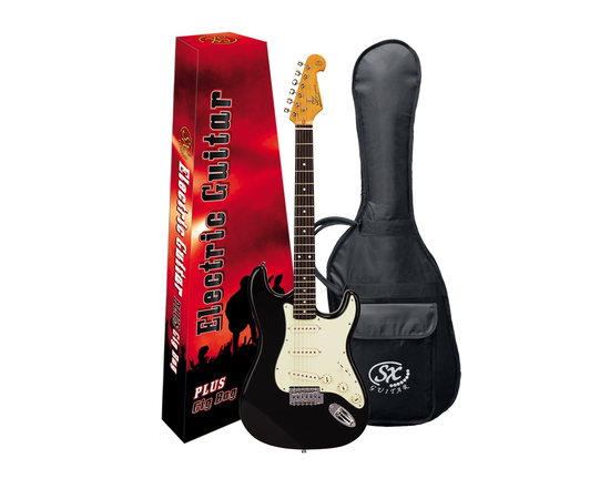 Электрогитара с чехлом SX SST62+/BK