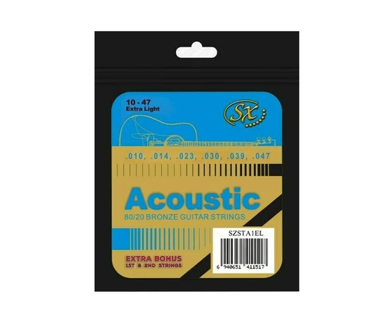 Струны для акустической гитары SX SZSTA1EL - 160361 за 229 грн. | 4Club