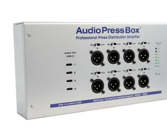 Активный аудио-сплиттер (пресс-бокс) AudioPressBox APB-112 OW-D-USB