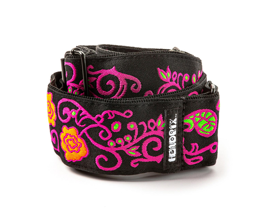 Гитарный ремень DUNLOP JIMI HENDRIX BLACKLIGHT MONTEREY PINK STRAP - 160872 за 1639 грн. | 4Club