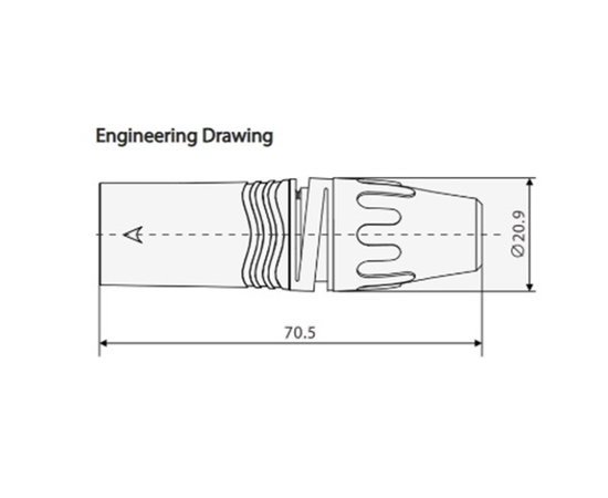 Разъем Roxtone XM3NT XLR (папа)