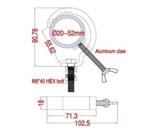 Струбцина для кріплення 152B118ZY-DZ-M8L