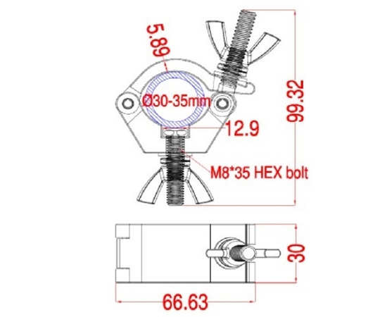 Струбцина для крепления 183P130-DM8D