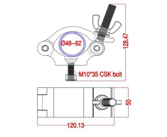 Струбцина для крепления 189B150ZY-DM10YN