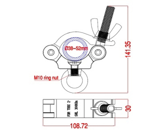 Струбцина для крепления 223P130-DM10DH