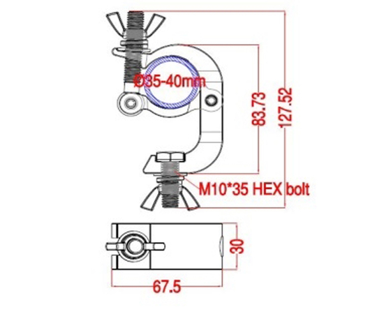Струбцина для кріплення 235B130ZY-DM10D