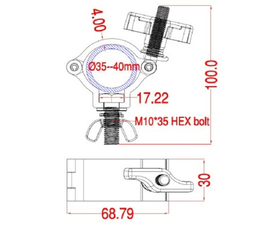 Струбцина для крепления 240P130-SM10D