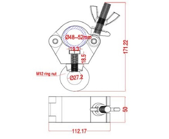 Струбцина для крепления 261B150ZY-DM12DH