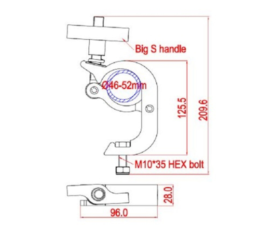 Струбцина для крепления 266B128ZY-SM10N