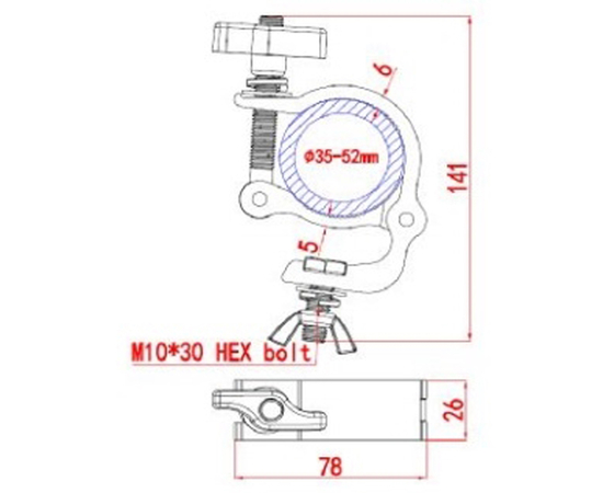 Струбцина для крепления 269B126ZY-SM10D