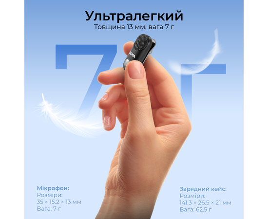 Беспроводной микрофон-трансформер BOYA Magic-07 Type-C Black