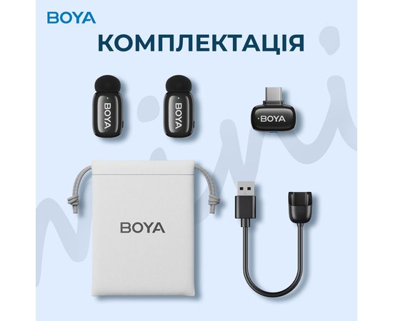 Беспроводной петличный микрофон BOYA mini-23 Type-C Black