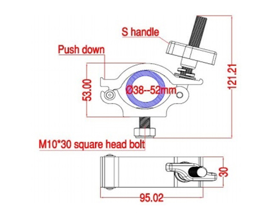 Струбцина для крепления MINI223B130ZY-SM10FN