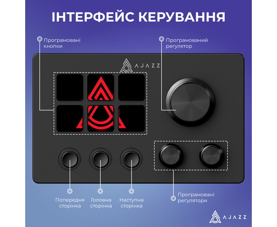 Контроллер для стриминга Ajazz AKP03E-B USB Black