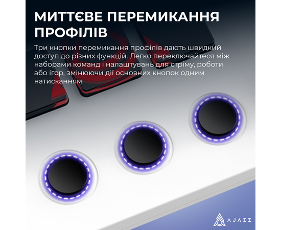 Контроллер для стриминга Ajazz AKP03E-W USB White