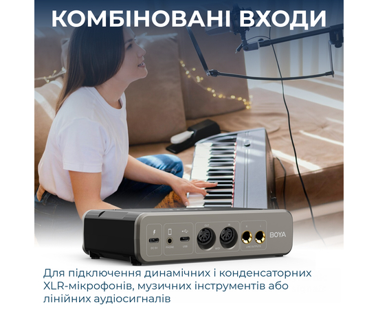 Двухканальный аудиоинтерфейс BOYA BY-AM4