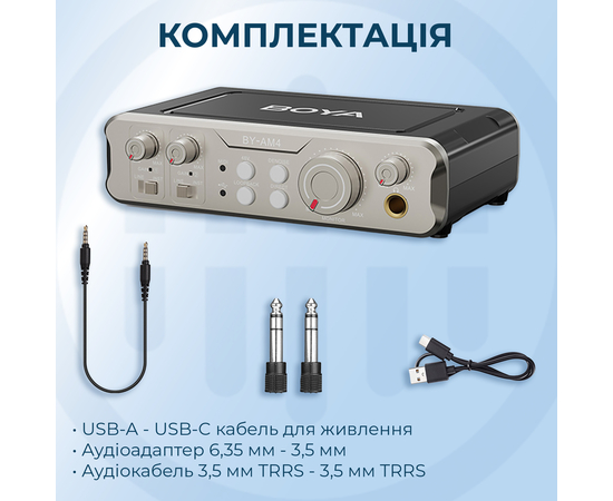 Двухканальный аудиоинтерфейс BOYA BY-AM4